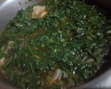 A picture of step 3 of Shaljam Palak Gosht.