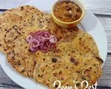 A picture of step 4 of Leftover Ful Medames Parathas.