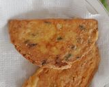 Foto langkah ke 4 dari resep Tahu Telur geprek (telur dadar crispy).