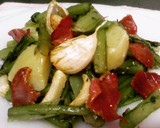 Foto del paso 3 de la receta: Borraja con patata y crujiente de jamón