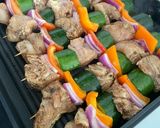 A picture of step 5 of Chicken Souvlaki with Vegetables and Quick Tzatziki.