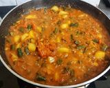 A picture of step 5 of Aloo Beans sabji.