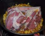 A picture of step 2 of Persian dill and fava beans rice with lamb shank (baghali polow BA mahichey).