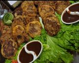 A picture of step 1 of Beef boti resha kababs.