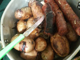 Costillar ale ale !!! Con papas al horno y longaniza