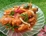Foto langkah ke 6 dari resep Resep Ayam Merah Saos Cabe Pedas Manis.
