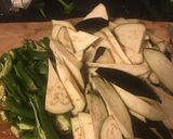 A picture of step 1 of Stir fry Aubergine (pre: 5m cook: 15min).