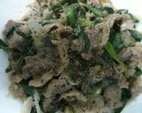 Hình bước làm 5 của món Bò xào hành hoa