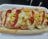 Foto del paso 11 de la receta: Perrito🌭caliente con jamón🥯y ensalada🥓🥯🧀🧅🍎🥕