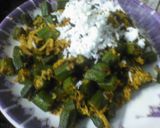 A picture of step 10 of Coconut  okra.