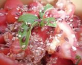 Une image de l'étape 4 de 🍅Salade tomate, basilic et Quinoa.
