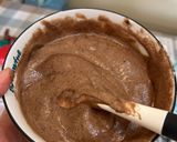 A picture of step 4 of Cocoa banana souffle cake (no added sugar).