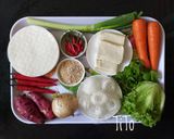 Hình bước làm 1 của món Bì cuốn chay
