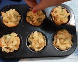 A picture of step 13 of Mac and Cheese Cups | Baked Mac and Cheese Bread Basket |.