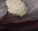 A picture of step 4 of Chhena poda Orissa dish.