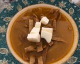 A picture of step 5 of Aztec Soup (Tortilla Soup).