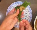 A picture of step 5 of Chicken wrapped in fragrant pandanus leaves. (Pandan Chicken).
