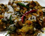 A picture of step 5 of Sajana saag bhaja.