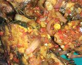 A picture of step 2 of Local jellof rice with peppered fish.
