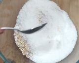 A picture of step 1 of Oats and jaggery's shortcake.