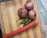 A picture of step 2 of Vegetable Manchurian with Red Gravy.