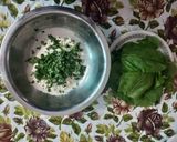 A picture of step 1 of Chopped Spinach Poories.