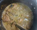 A picture of step 4 of Chicken Haryali.