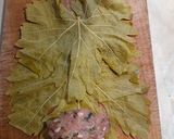 A picture of step 3 of Dolmades with Grape Leaves and Avgolemono Sauce.