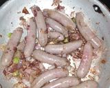 A picture of step 2 of Oriental sausages.
