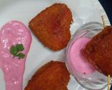 A picture of step 5 of Beetroot bread roll hearts.