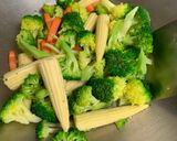 花椰菜炒玉米筍的食譜步驟3照片