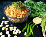 A picture of step 8 of Corn Bhel.