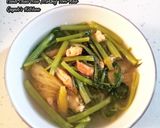 Hình bước làm 2 của món Canh Chua Rau Muống Tôm Khô