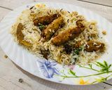 A picture of step 10 of Malai Seekh Biryani.