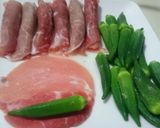 秋葵肉捲的食譜步驟3照片