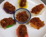 รูปขั้นตอนการทำที่ 10 ของ ข้าวเหนียวมูนหลากสีหน้ากุ้ง