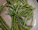 A picture of step 2 of Crisp Szechuan Green Beans.