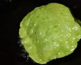 A picture of step 5 of Palak puri with raw banana Tikki masala.