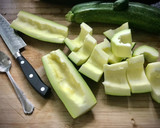 Foto del paso 1 de la receta: Tronco de calabacín relleno