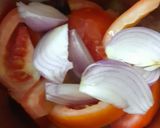 A picture of step 1 of Homemade Fettuccine pasta with arebita source.