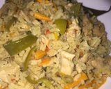 A picture of step 1 of Chicken fried rice.