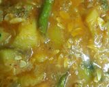 A picture of step 4 of Pumpkin curry.