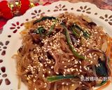 A picture of step 10 of Korean Sweet Potato Noodle Japchae.