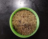 A picture of step 2 of Beet root Raita with Sabja seeds.