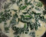 Foto del paso 3 de la receta: Espaguetis con gambones, salmón y espinacas