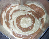 A picture of step 3 of Zebra cake.