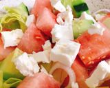 Hình bước làm 2 của món 💚 Salad Dưa Hấu & Phô Mai Feta