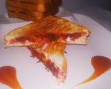 A picture of step 3 of Beetroots sandwich.