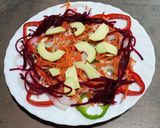 Foto del paso 1 de la receta Ensalada fresca de pimientos y virutas de aguacate