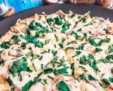 Фото кроку 1 до ПП пицца с курицей и грибами.